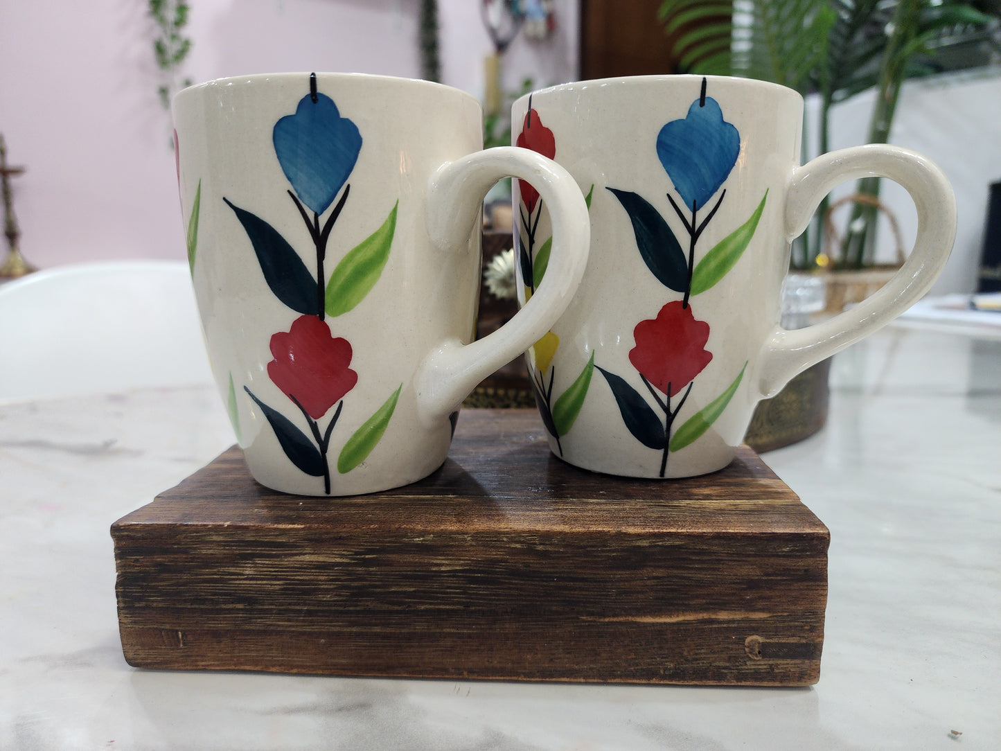 Color Splash Blossom Mug Set of 2