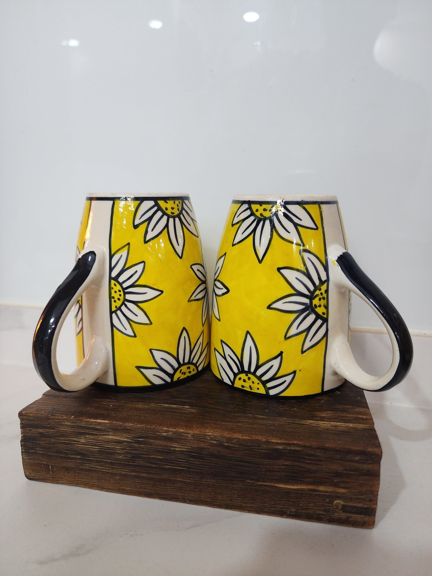 Yellow Daylight Daisy Mug Set of 2
