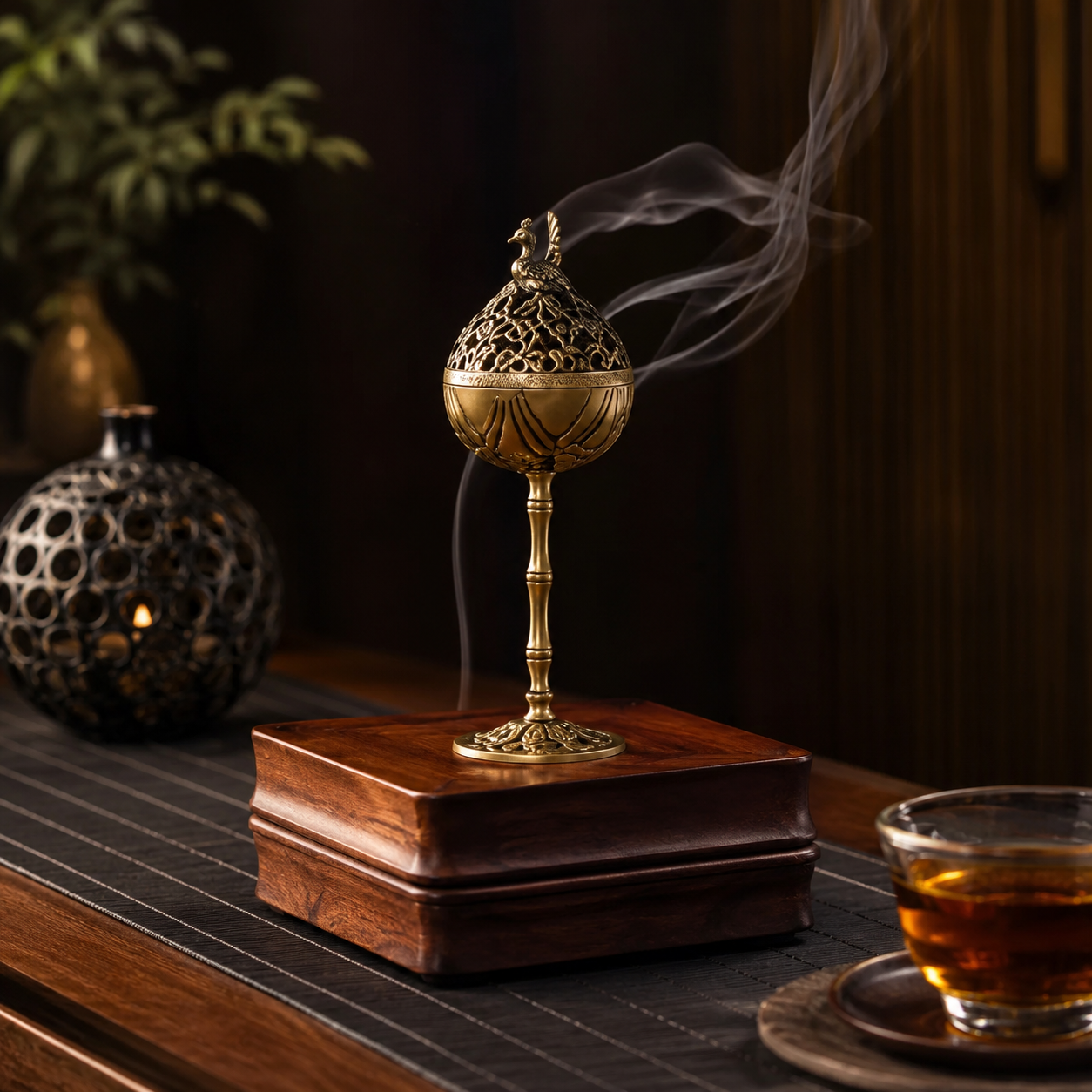 Retro Incense Burner with Lid