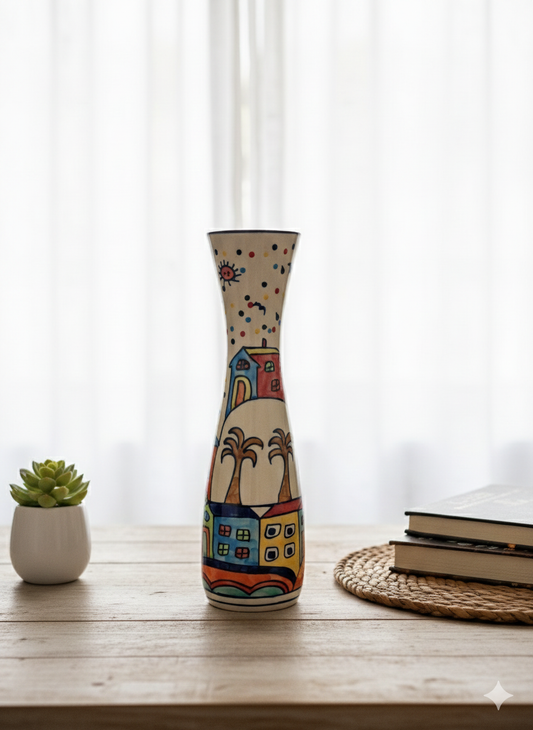 Vibrant Color Splash Hand-painted Vases Set of 3 pcs