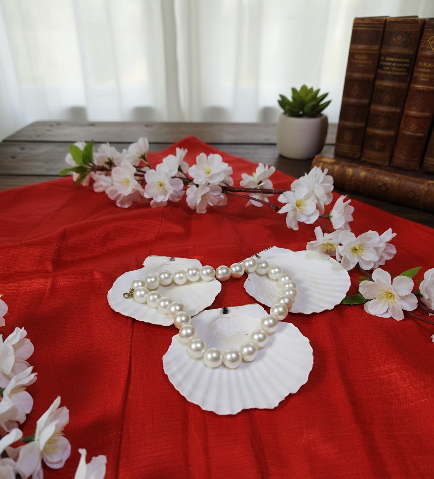 White Pearl Choker Necklace – Handcrafted Elegant Jewelry