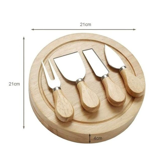 Premium 4 Piece Bamboo Cheese Cutting Board Set