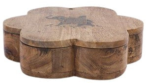 Mango Wood Spice Box – Natural Wood color