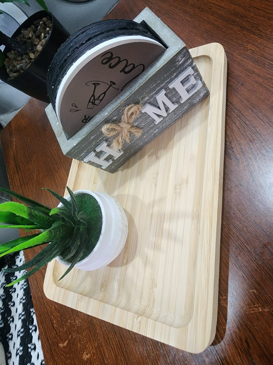 Rectangular Bamboo Serving Tray