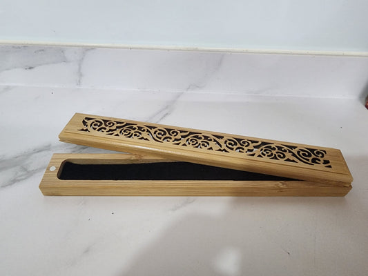 Wooden Incense Burner with Lid – Minimalist & Mess-Free Design