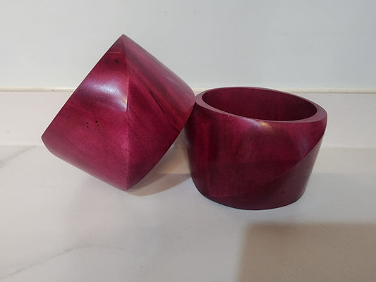 Mango Wood Big Cuff Bracelet Bangle Set of 2 pcs