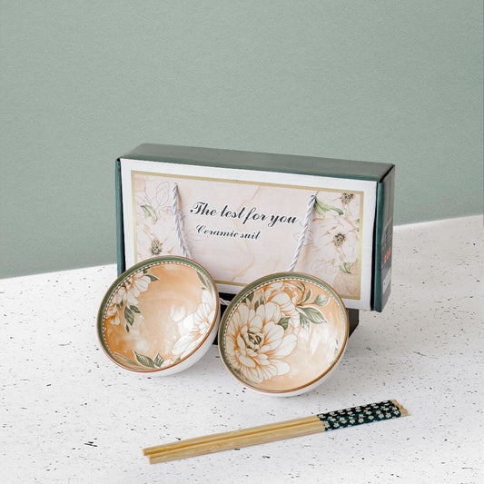 Ideame Bowl Set Hampers Gift Premium Souvenirs Porcelain Tableware Ceramic Bowl Japanese Bowl contains 2 Souvenir Bowl Set Wedding