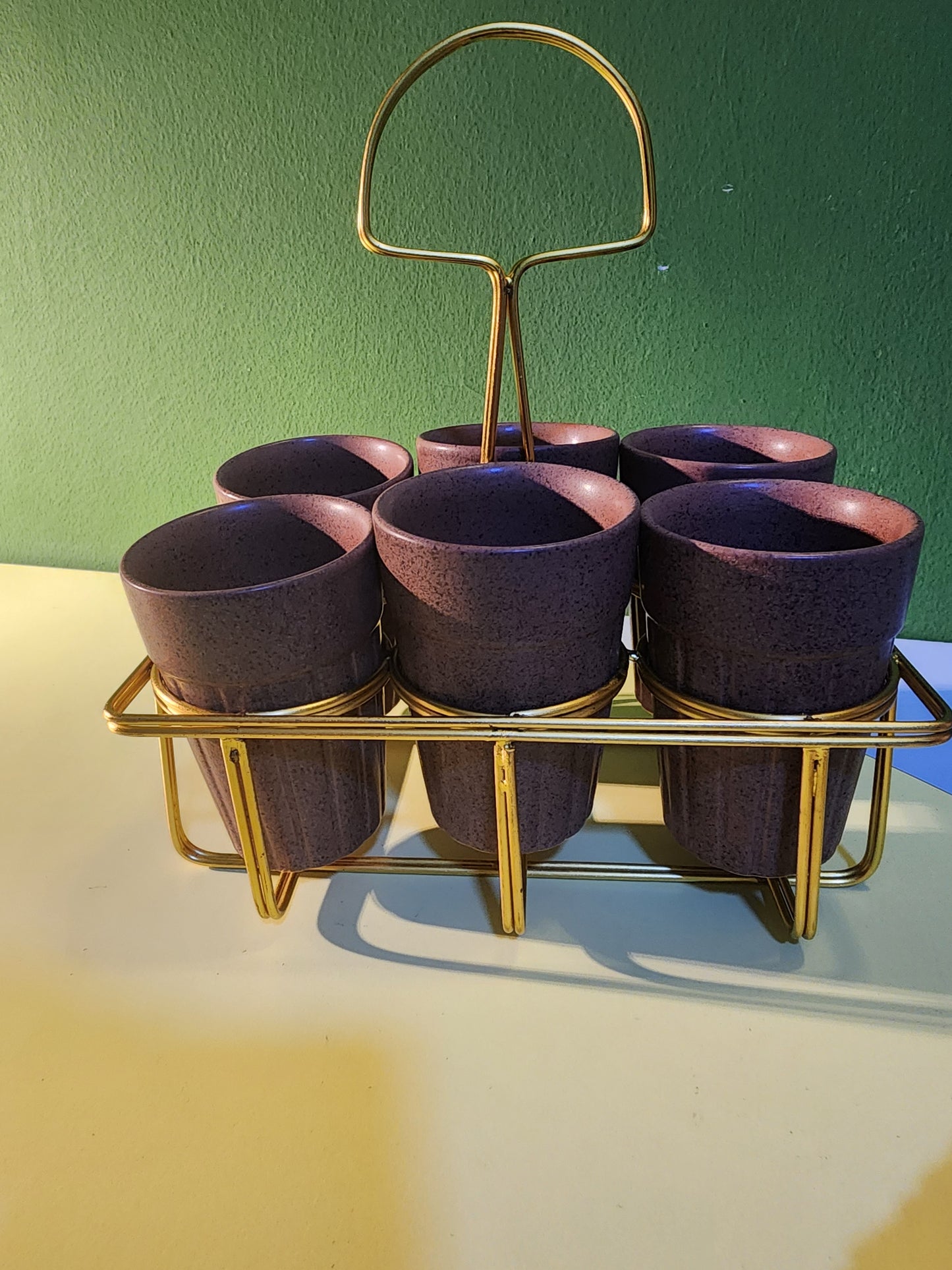 Petrichor Aroma Tea Glass 6 pcs Set with Golden Stand