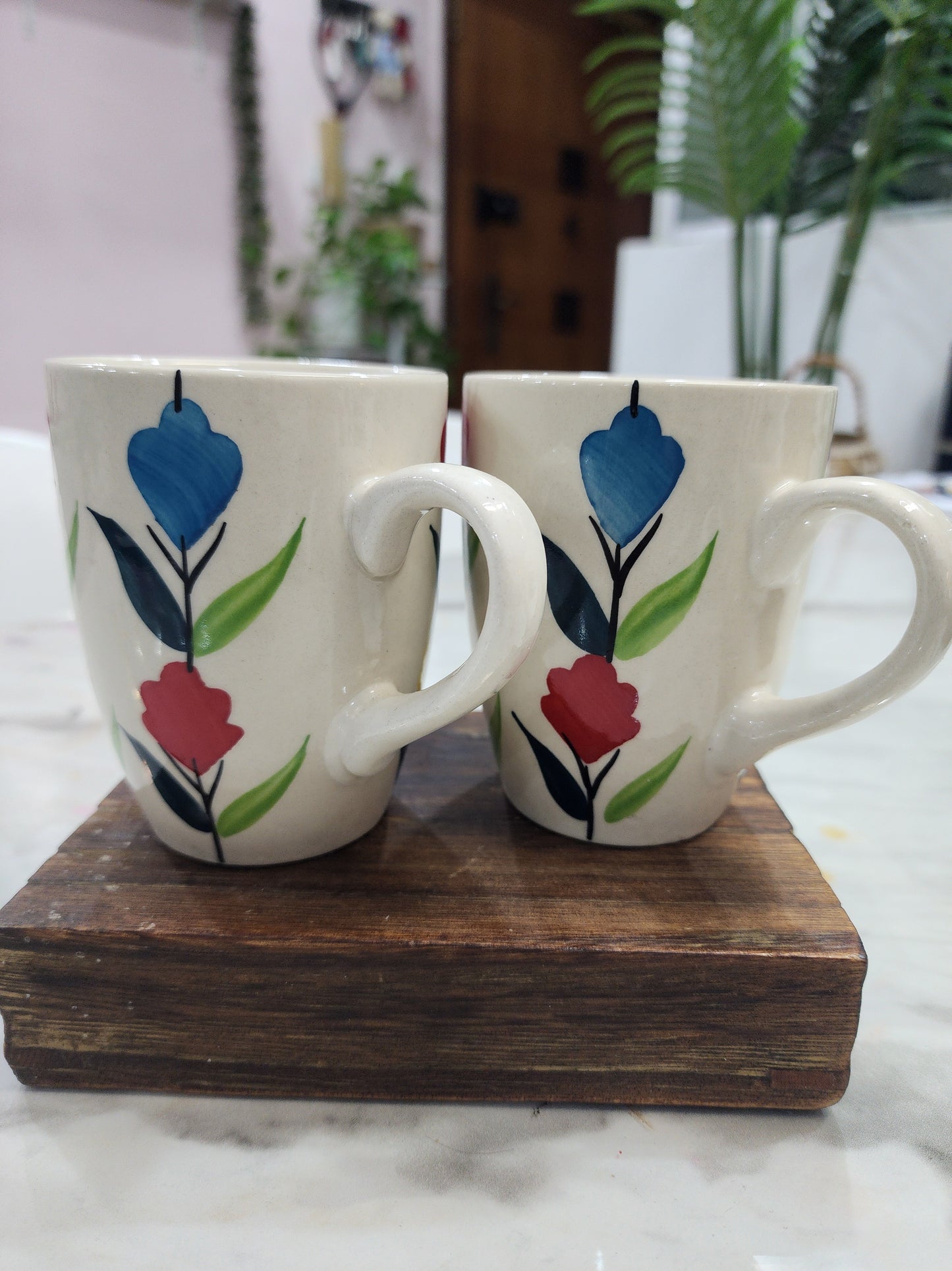 Color Splash Blossom Mug Set of 2