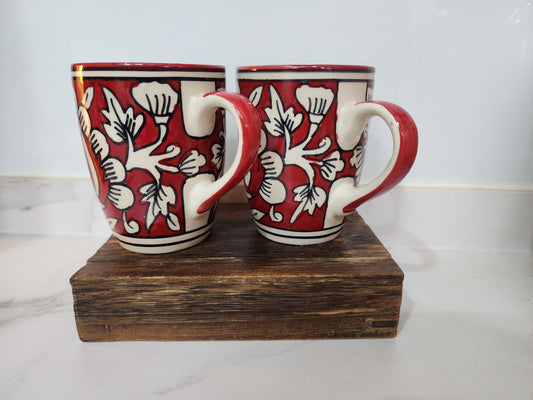 Ruby Petal Mug set of 2