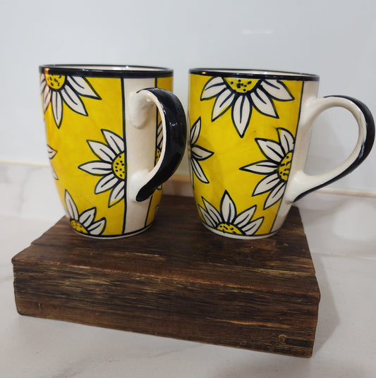 Yellow Daylight Daisy Mug Set of 2
