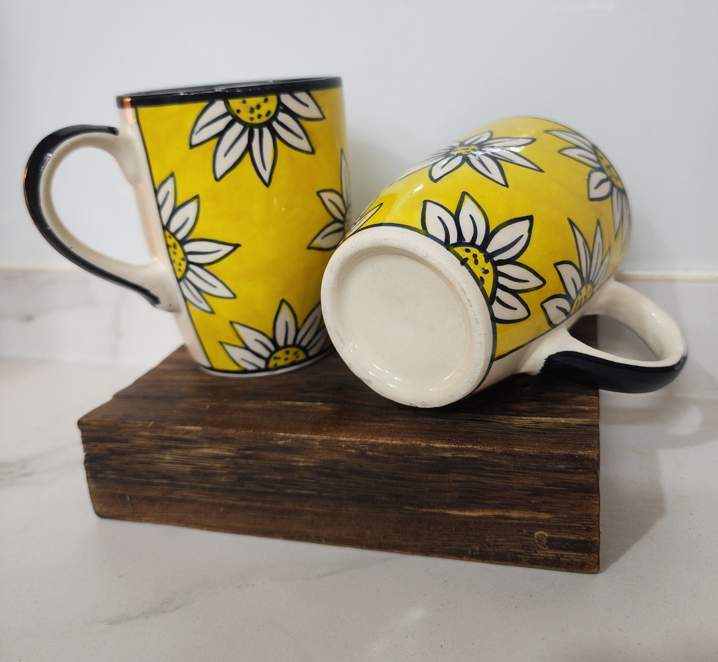 Yellow Daylight Daisy Mug Set of 2