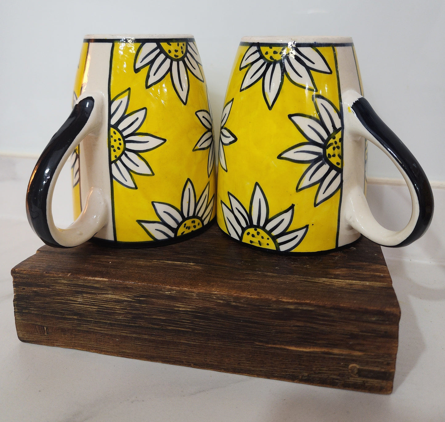 Yellow Daylight Daisy Mug Set of 2