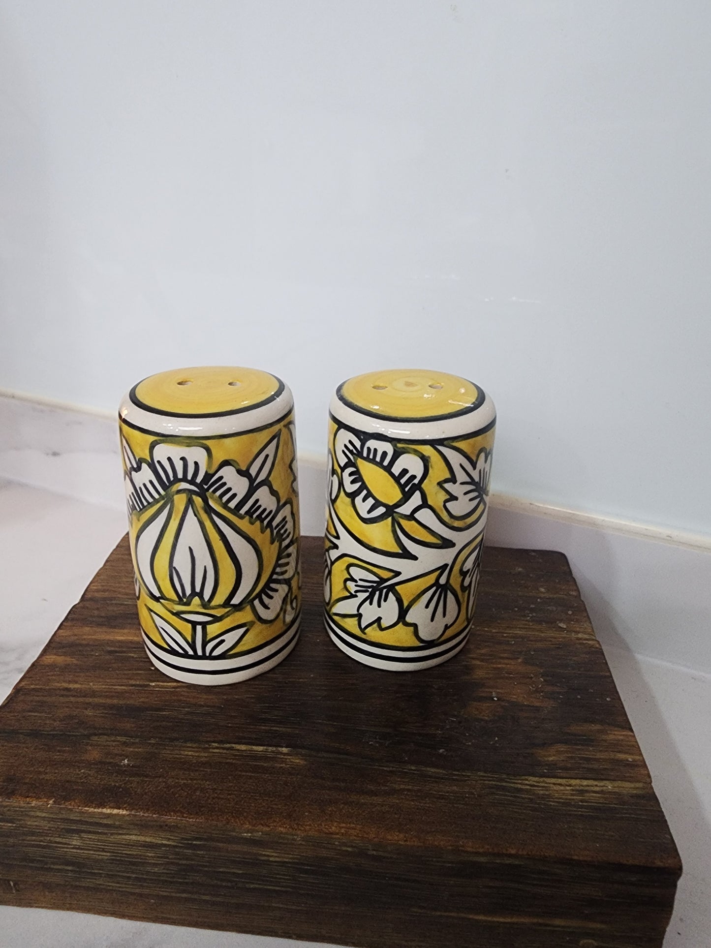 Handpainted Salt & Pepper Containers Set– 3 Unique Designs