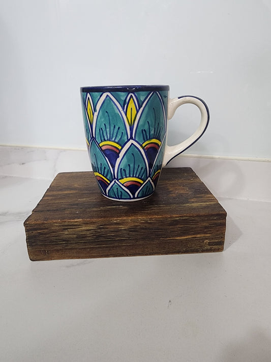 Peacock Feather Mug