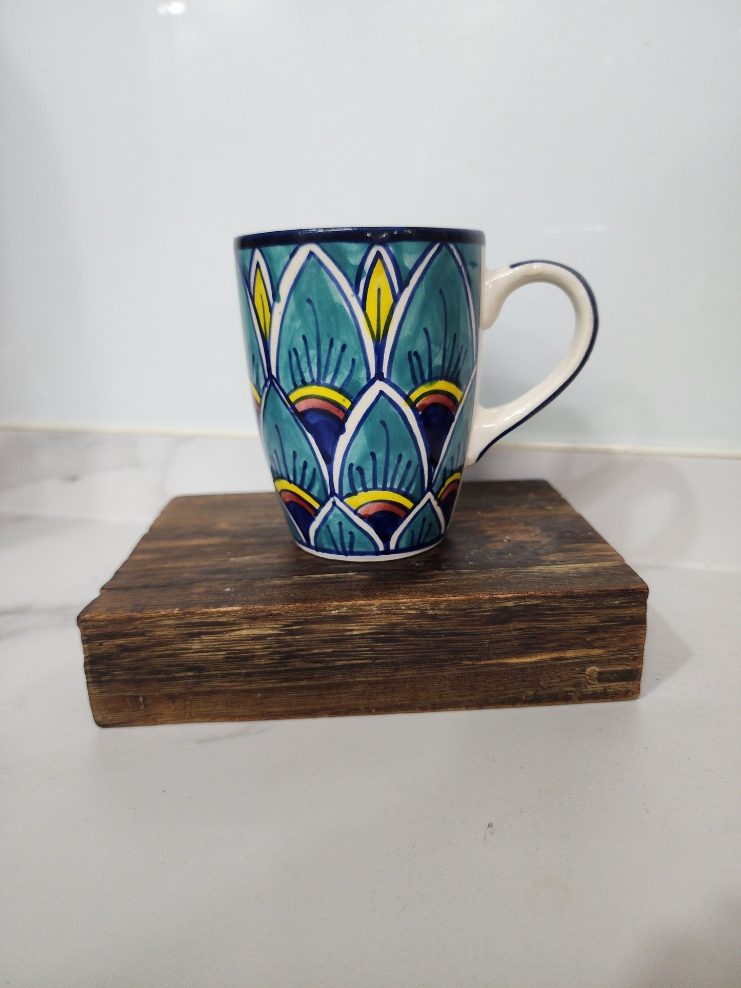 Peacock Feather Mug