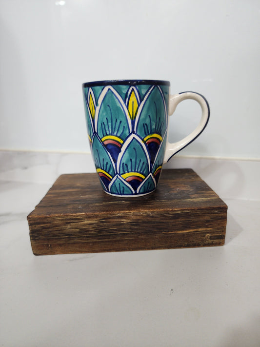 Peacock Feather Mug