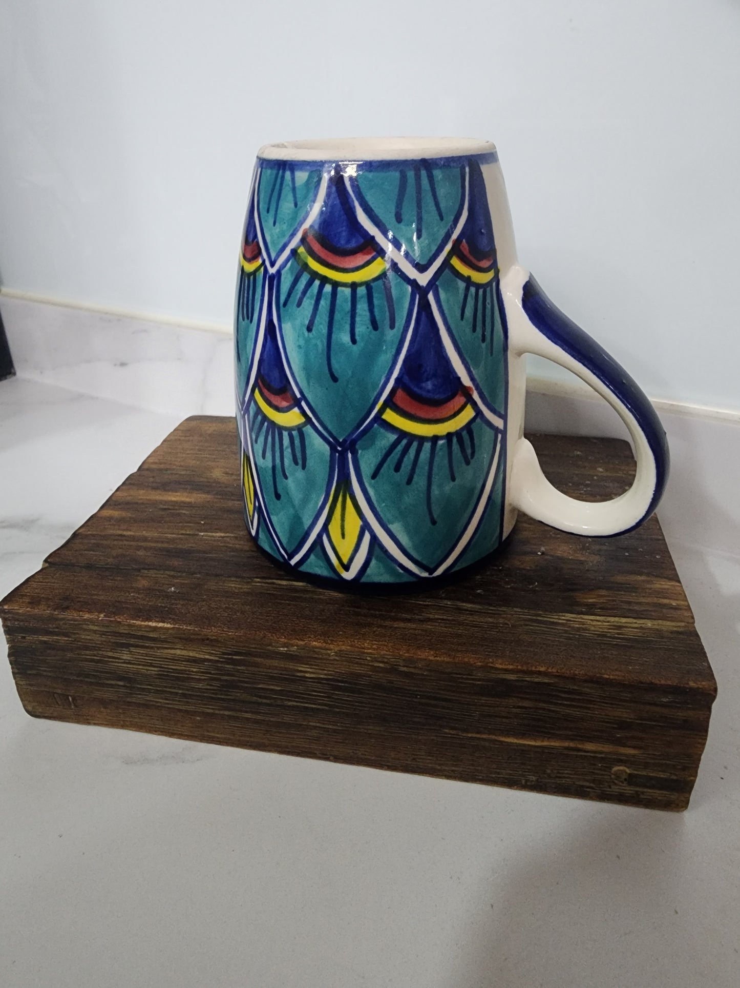 Peacock Feather Mug