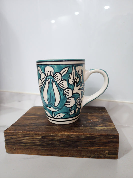 Teal Floral Mist Mug