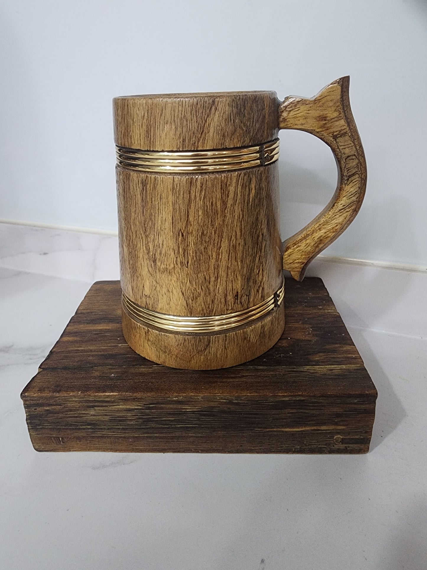 Rustic Wooden Drink Mug