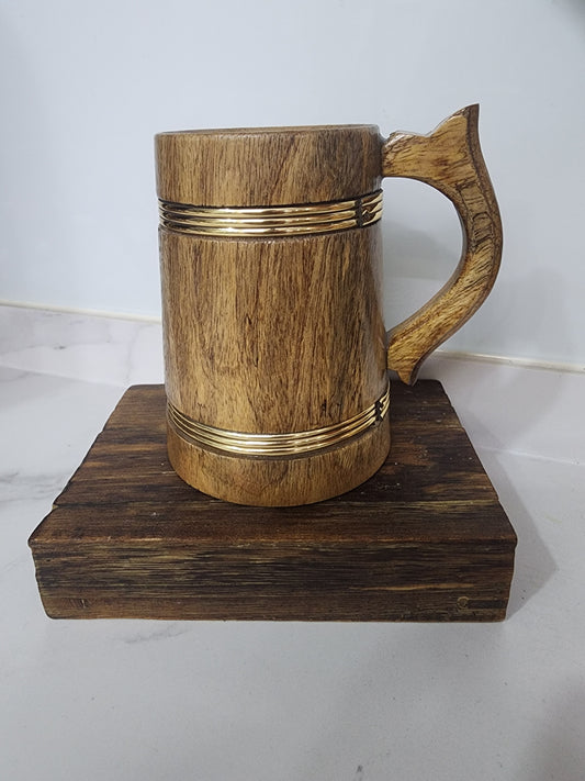 Rustic Wooden Drink Mug