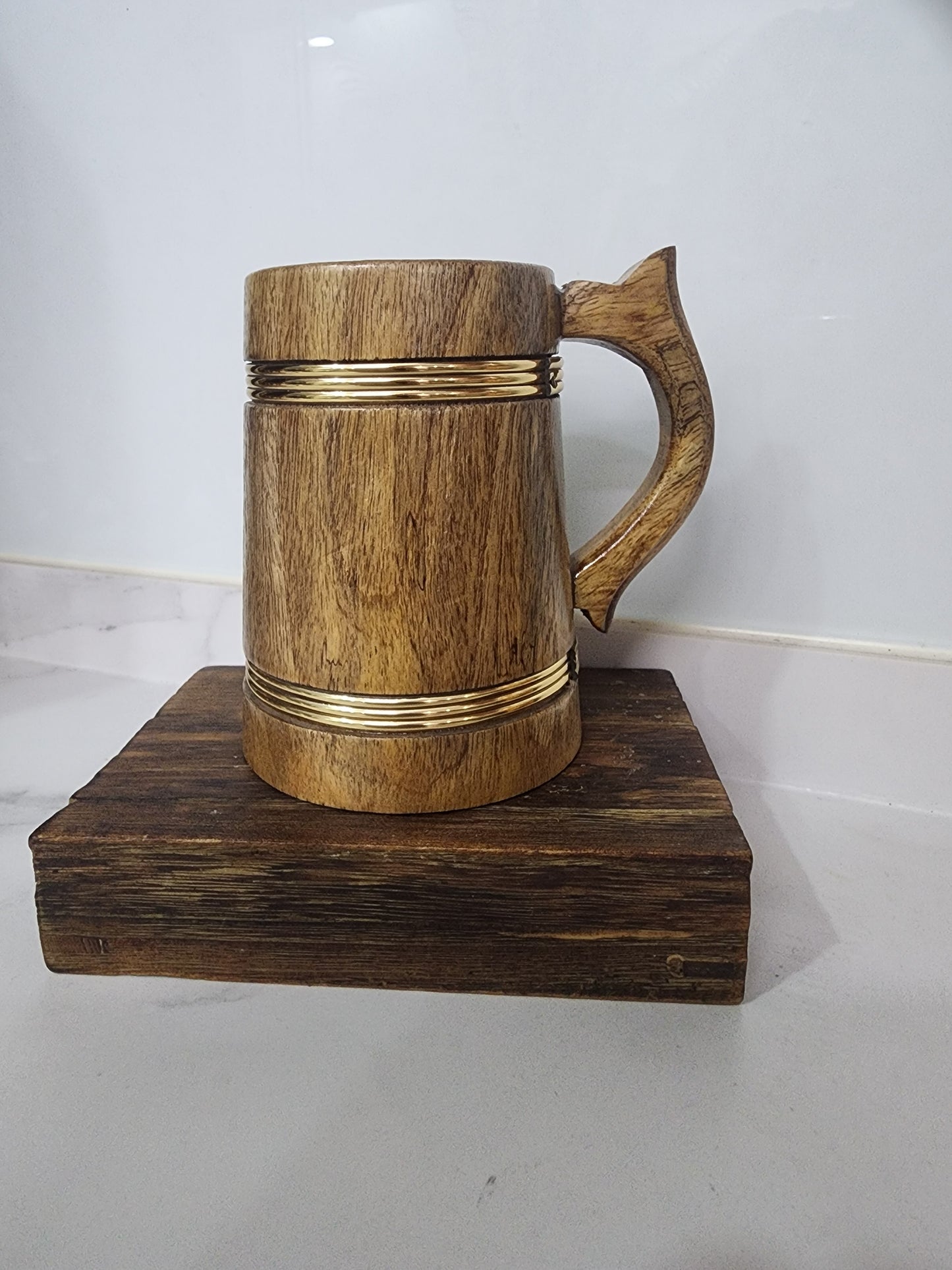 Rustic Wooden Drink Mug