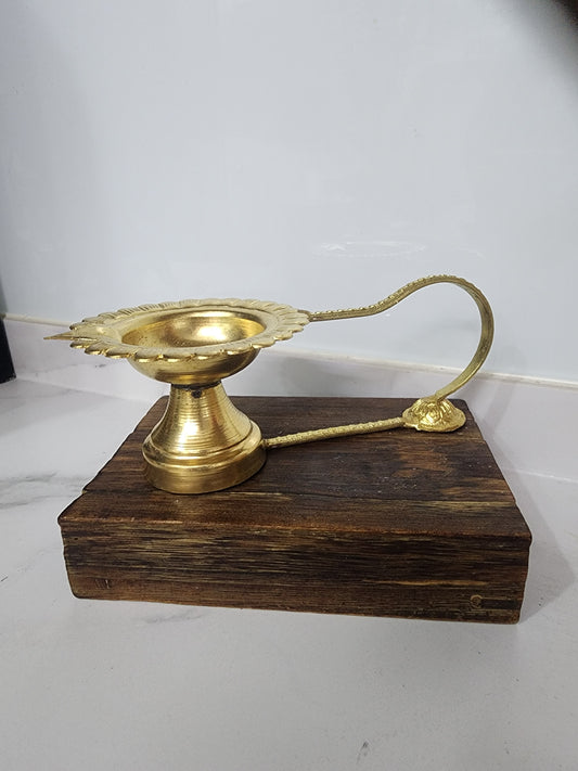 Brass Unique Diya with Handle