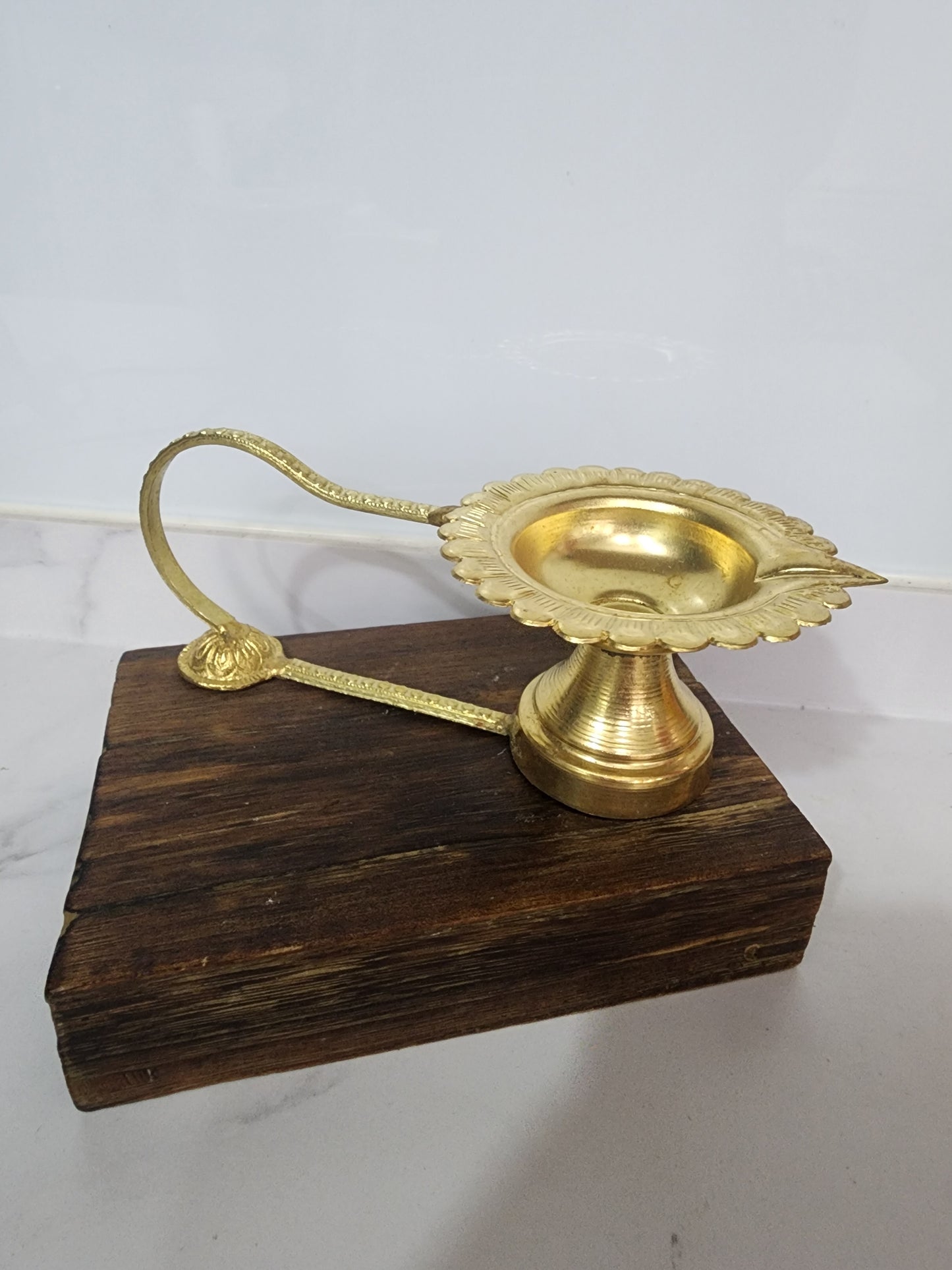 Brass Unique Diya with Handle