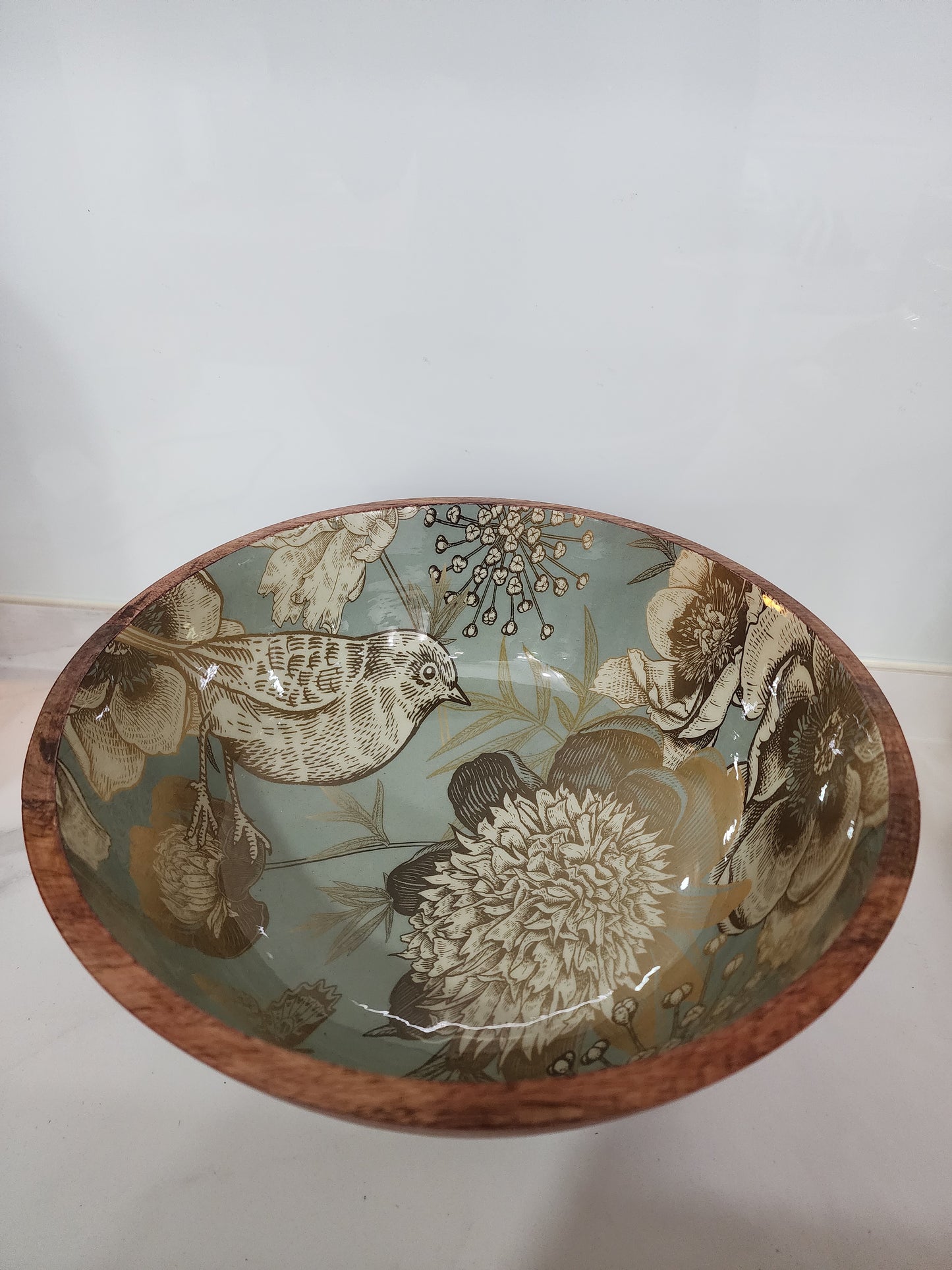 Meraki Green Sparrow Harmony Bowl with 2 servers