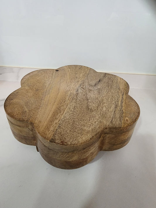 Mango Wood Spice Box – Natural Wood color