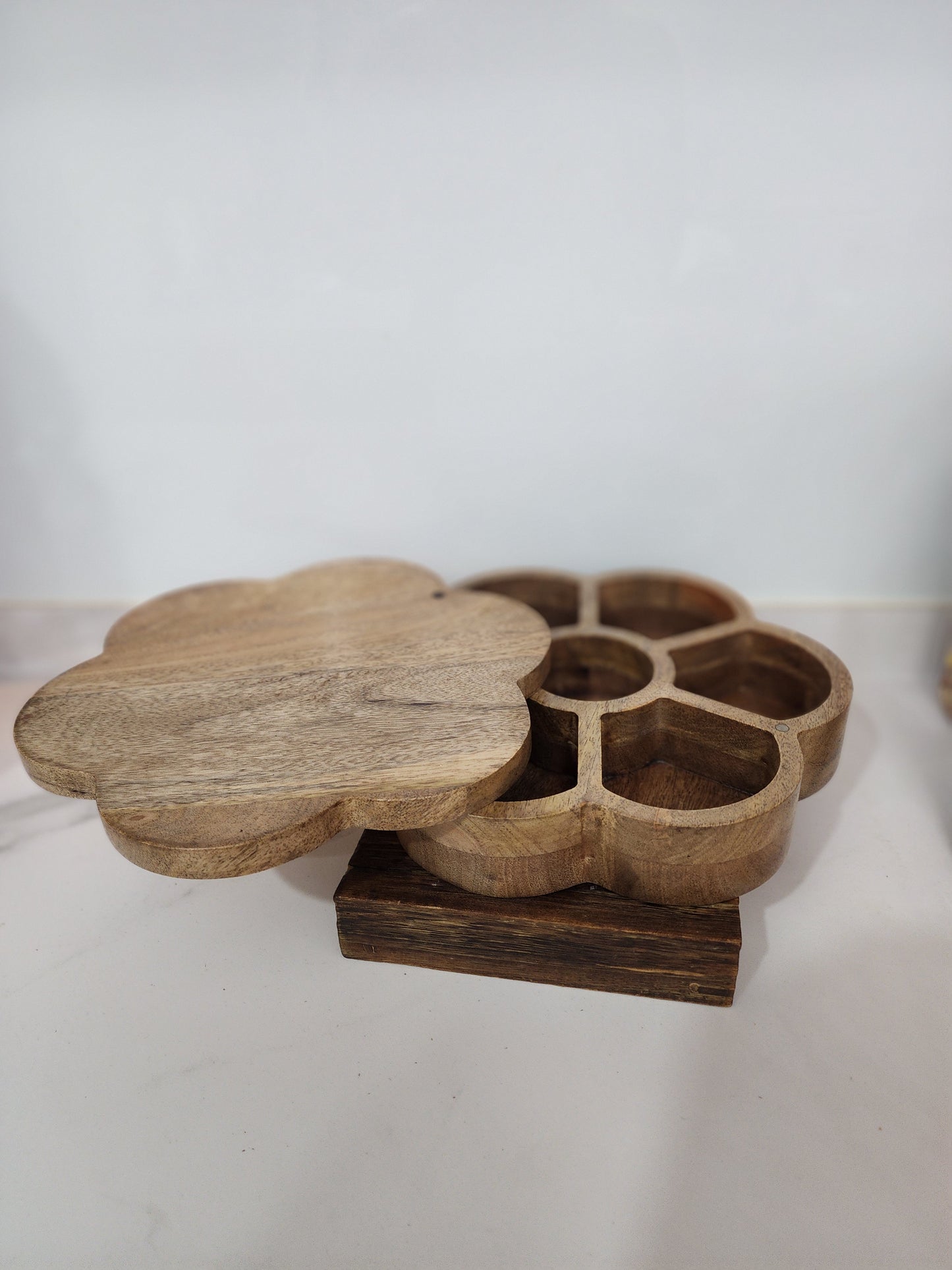 Mango Wood Spice Box – Natural Wood color