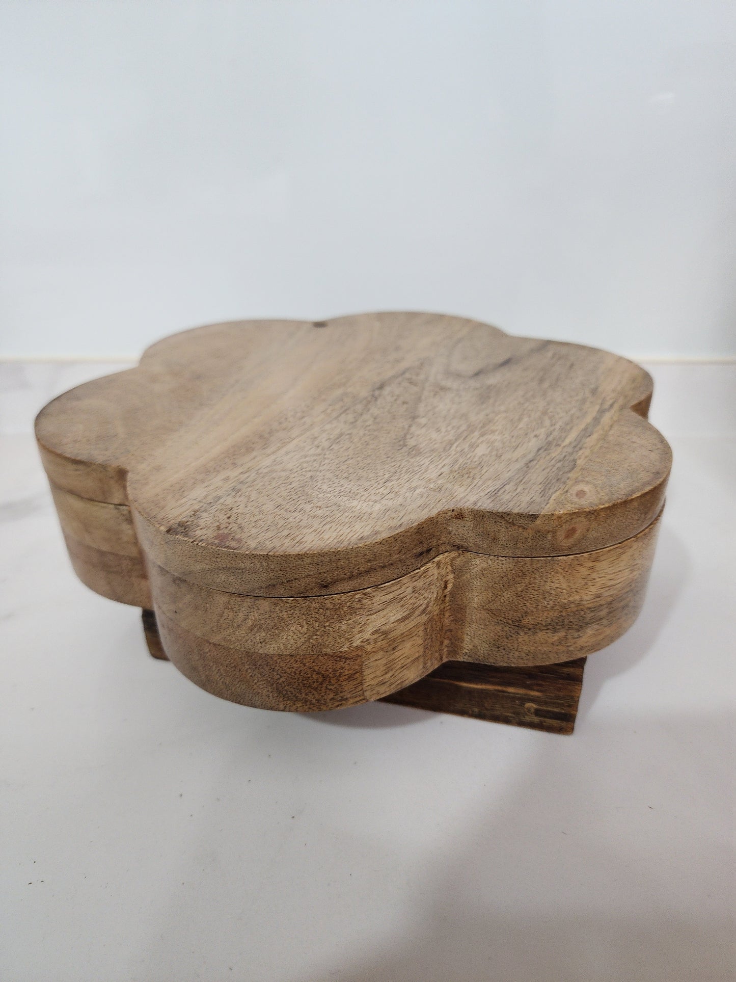 Mango Wood Spice Box – Natural Wood color