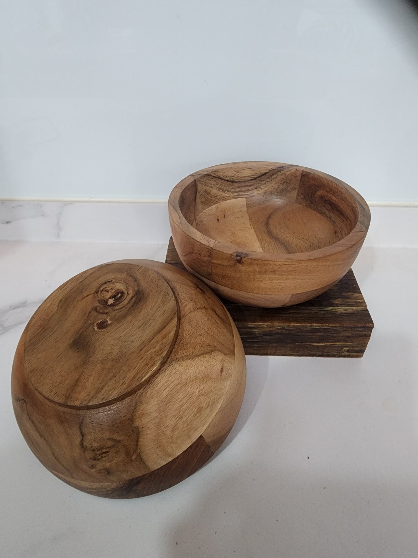 Heritage Natural Acacia Wood Serve Bowl