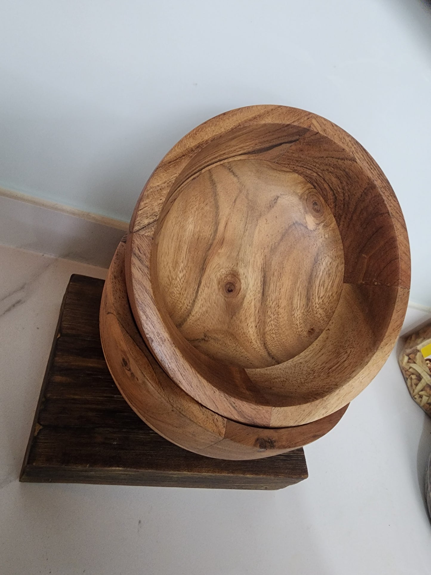 Heritage Natural Acacia Wood Serve Bowl