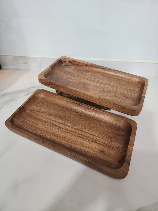Rustic charm rectangular serving trays