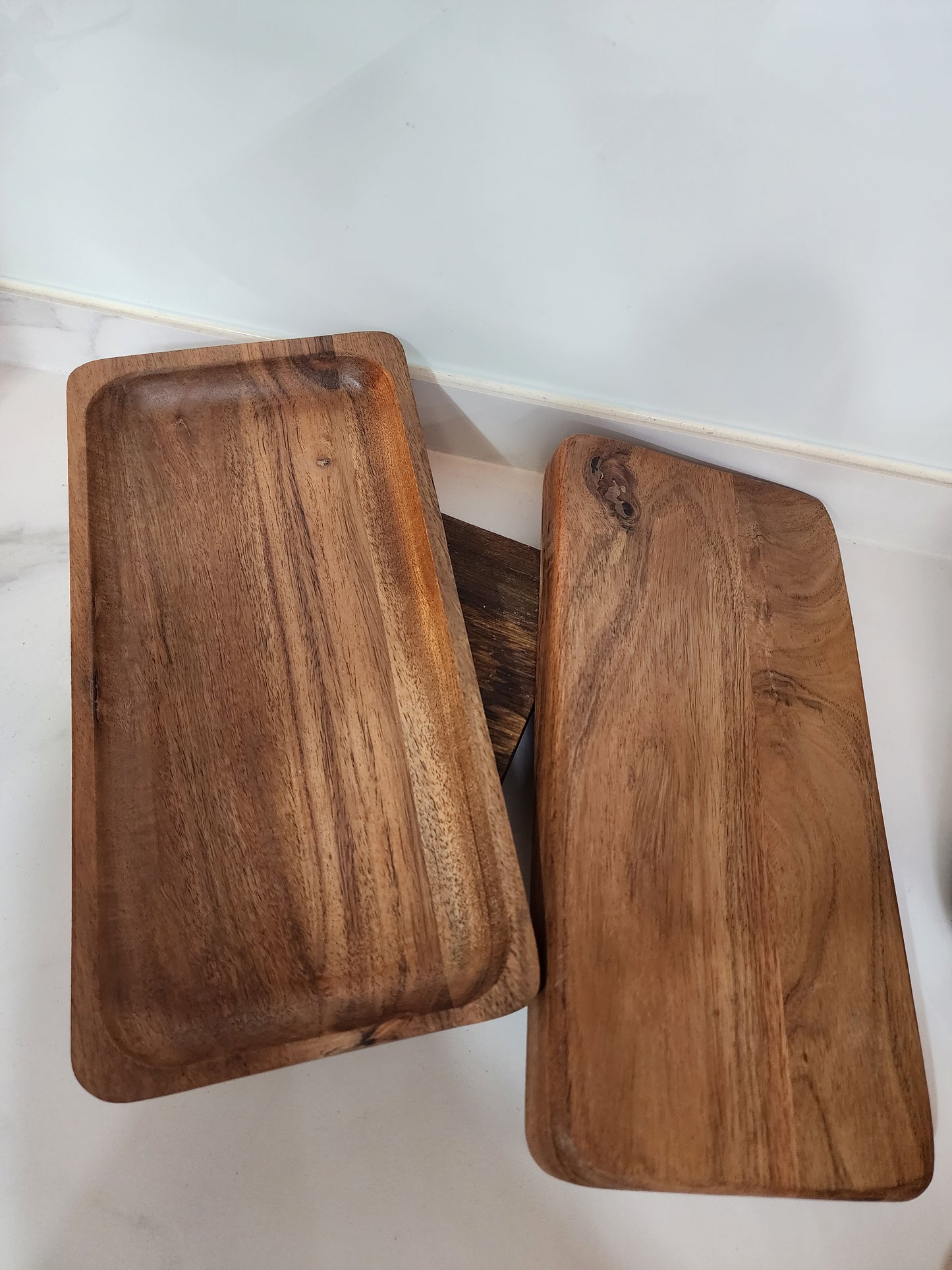 Rustic charm rectangular serving trays