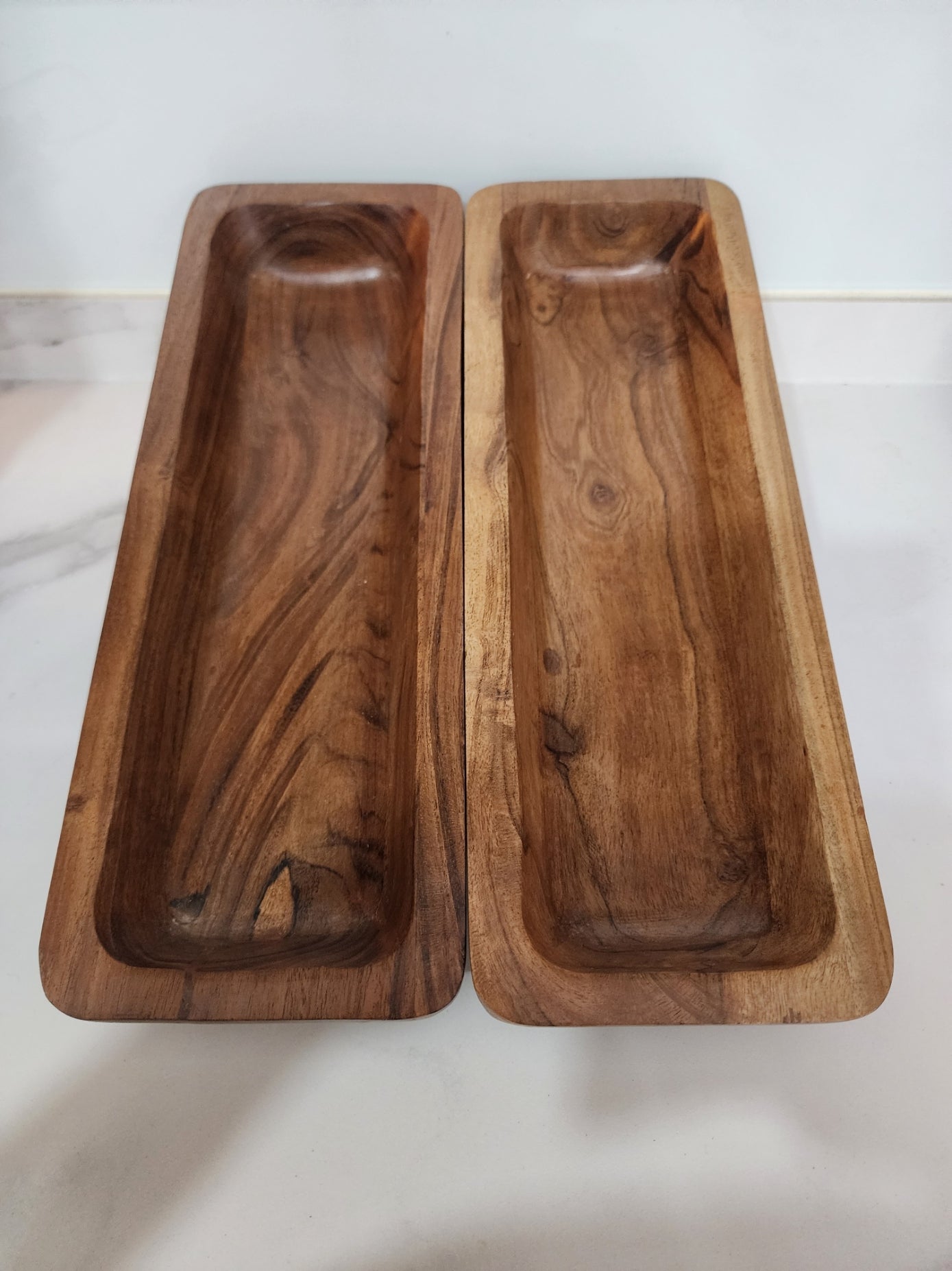 Country Loaf Server Acacia Wood Handcrafted Serving Tray for Bread and Snacks