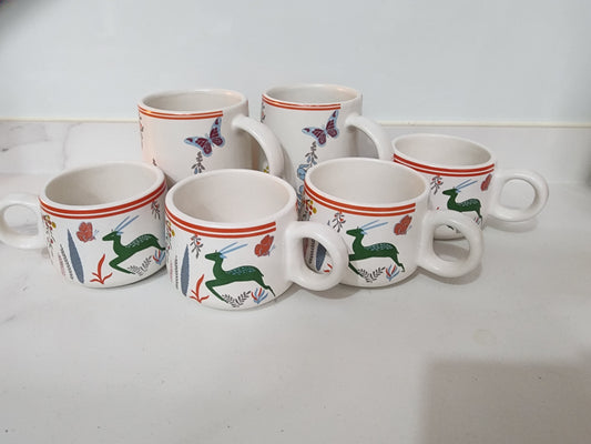 Deer Silhouette Mug & Cup Set of 7 pcs