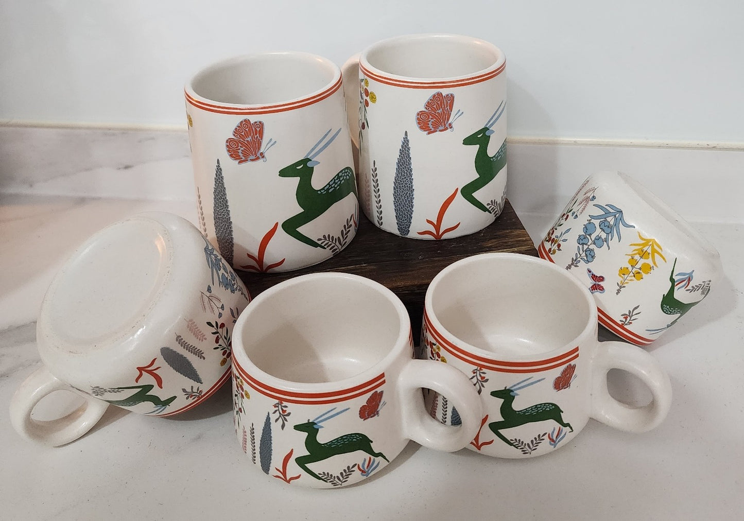 Deer Silhouette Mug & Cup Set of 7 pcs