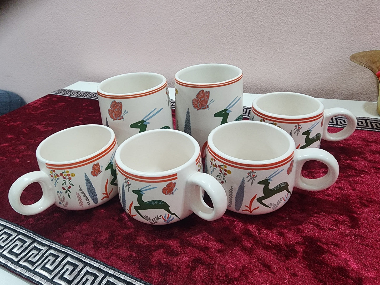 Deer Silhouette Mug & Cup Set of 7 pcs