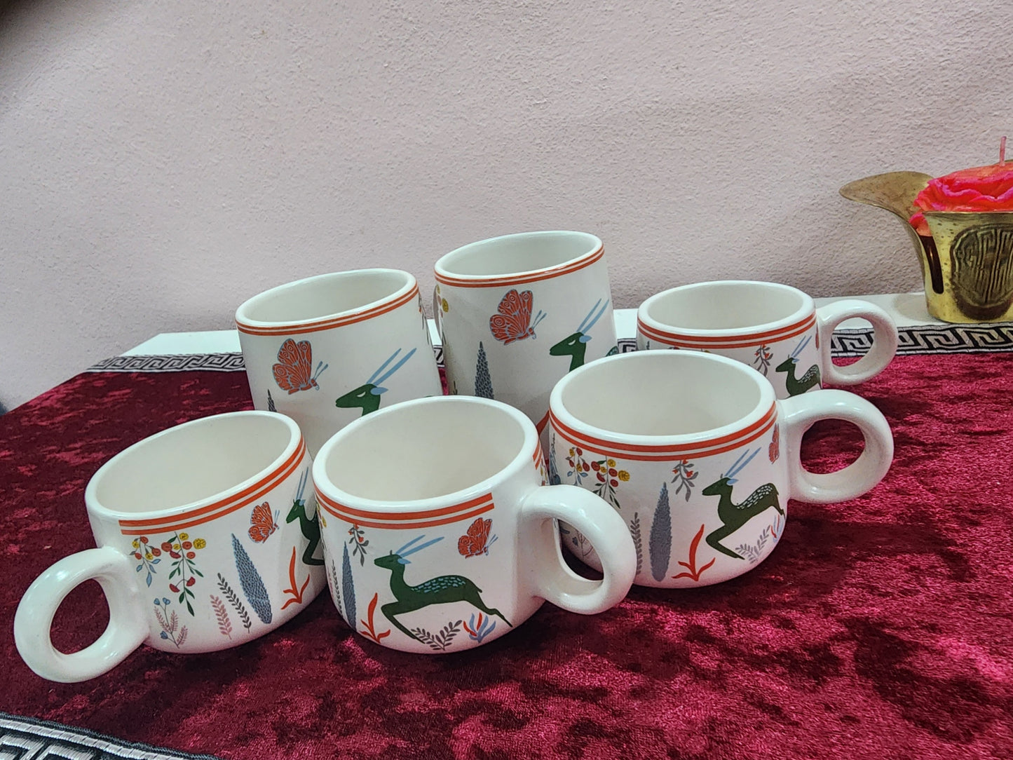 Deer Silhouette Mug & Cup Set of 7 pcs