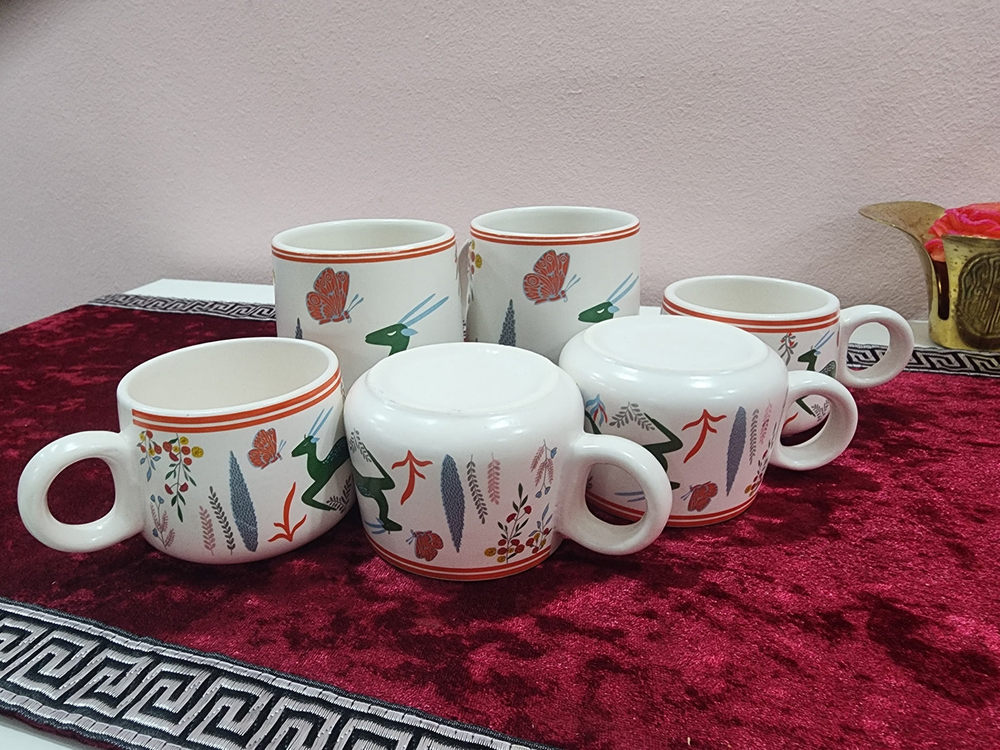 Deer Silhouette Mug & Cup Set of 7 pcs