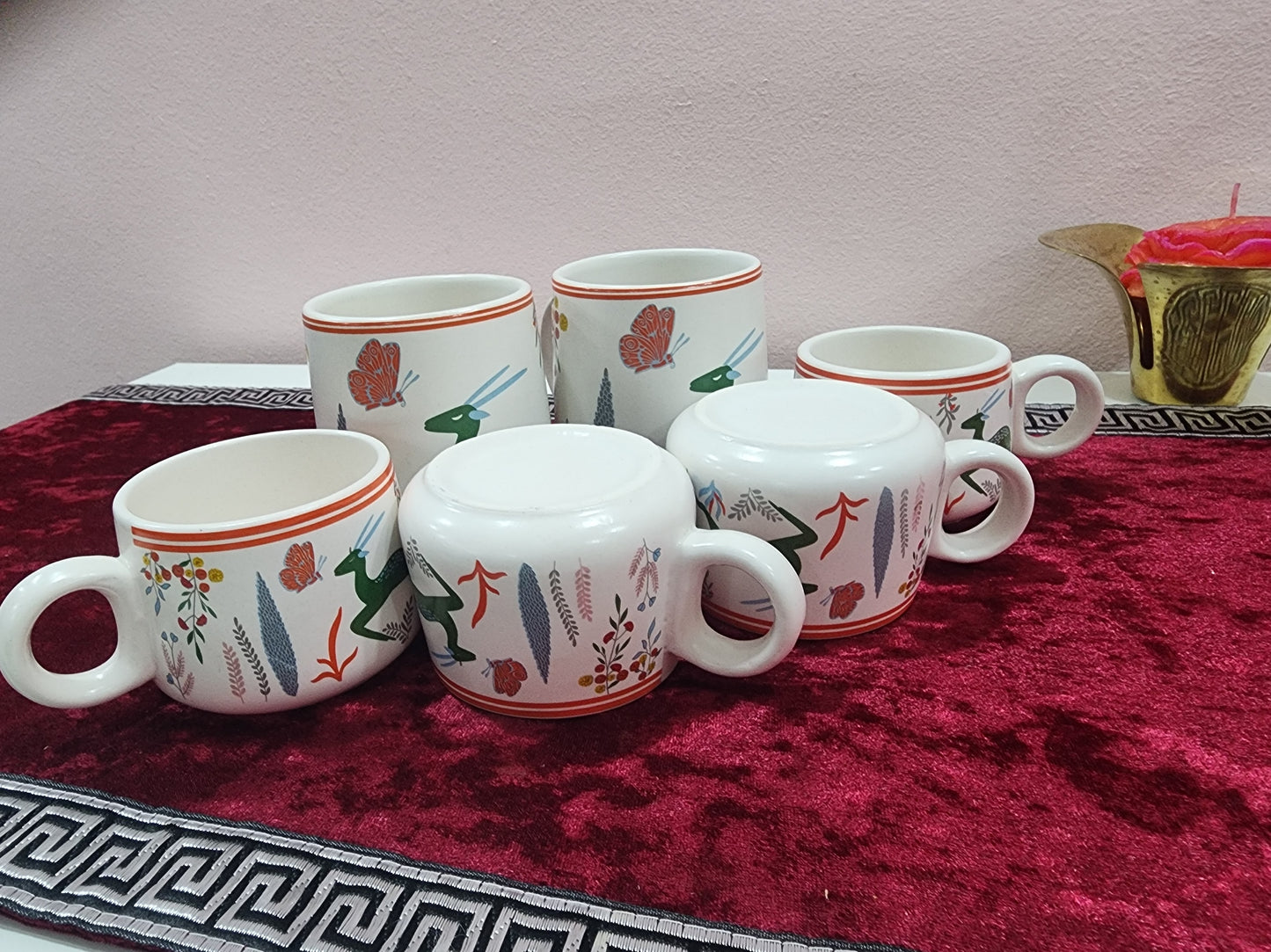 Deer Silhouette Mug & Cup Set of 7 pcs