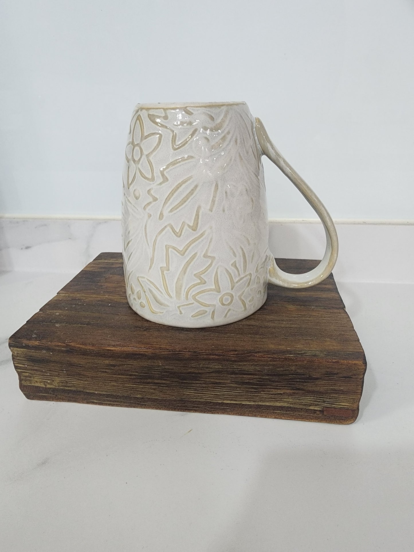 Ivory Engraved Mug