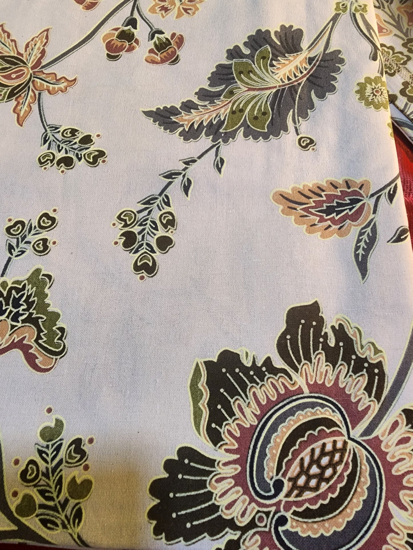 Grace Floral King-Size Bedsheet Set with Olive & Maroon Motifs with 2 Pcs of Pillow Covers: “Classic Comfort, Floral Elegance”