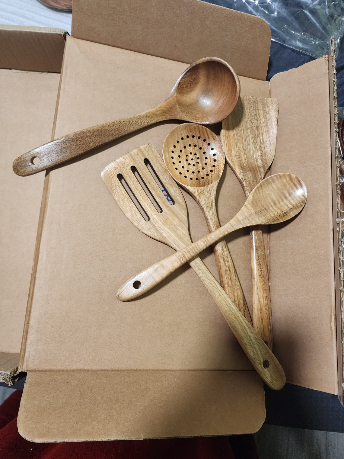 Teak wood Cooking Spoon Set of 5 pcs