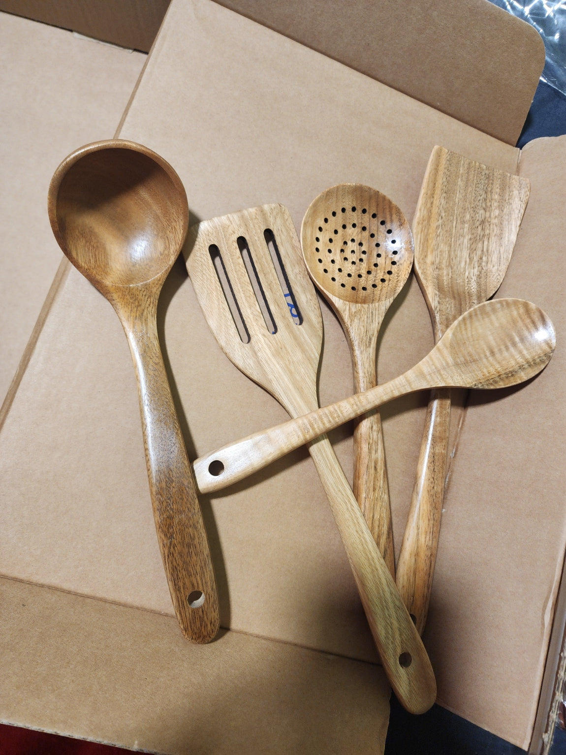 Teak wood Cooking Spoon Set of 5 pcs