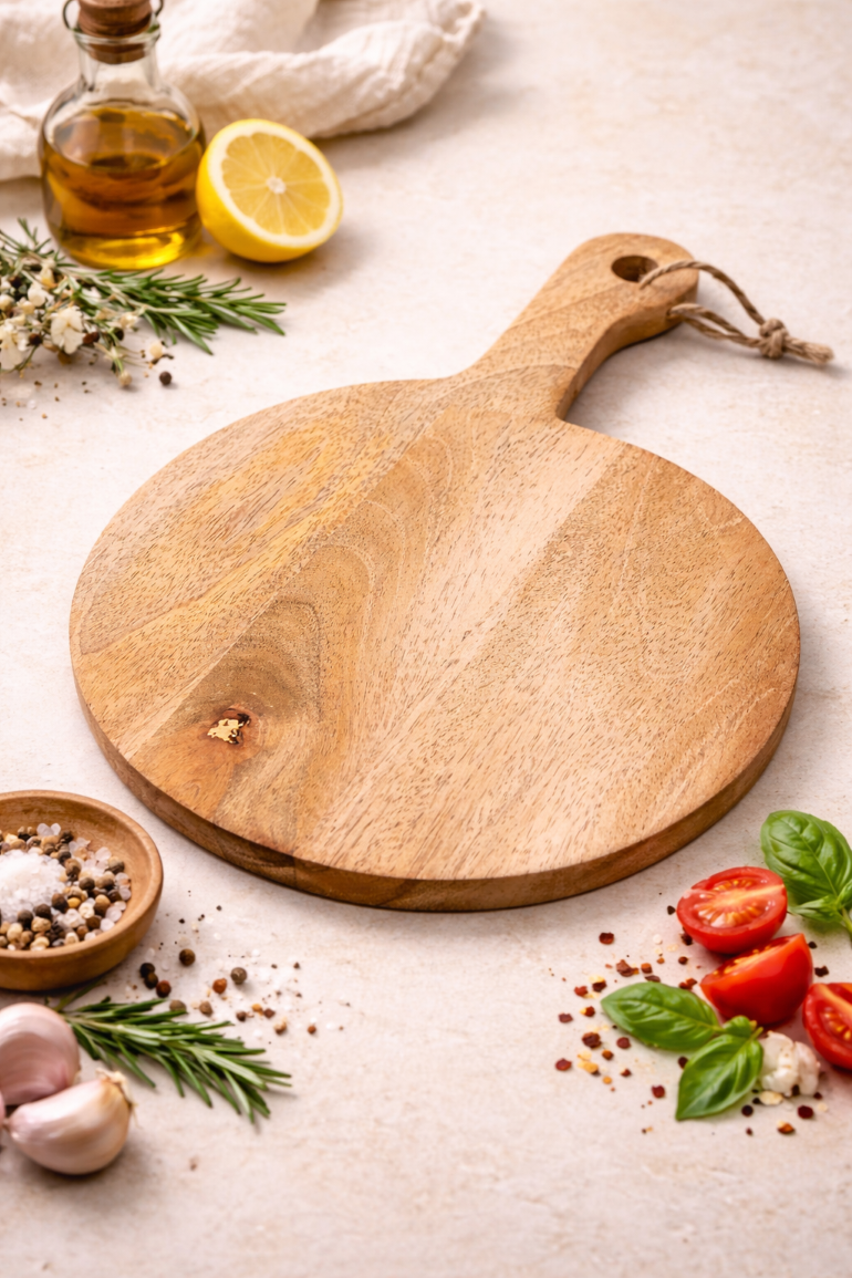 FEAWS “Prithvi” Series P-Shape Mango Wood Chopping Board