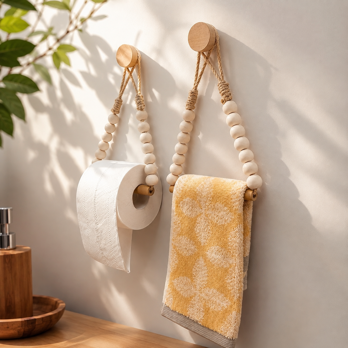 Creative Punch-Free Handwoven Wooden Bead Holder