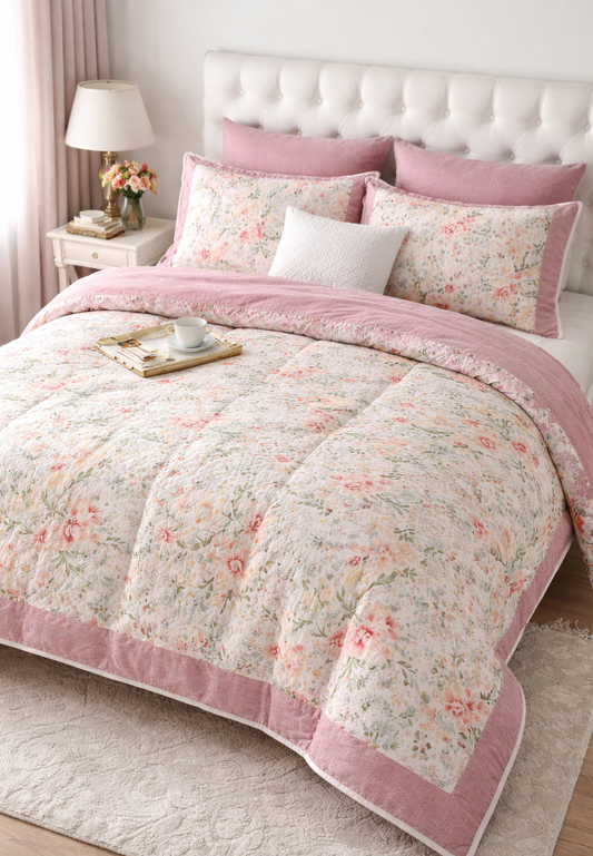 Olive Leaf Serenity Lightweight Comforter Set of 2 Pcs– Single Size